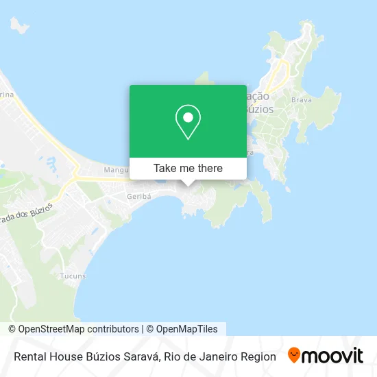 Rental House Búzios Saravá map