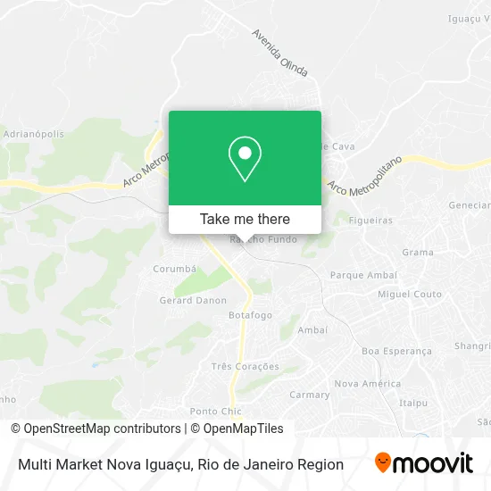 Multi Market Nova Iguaçu map