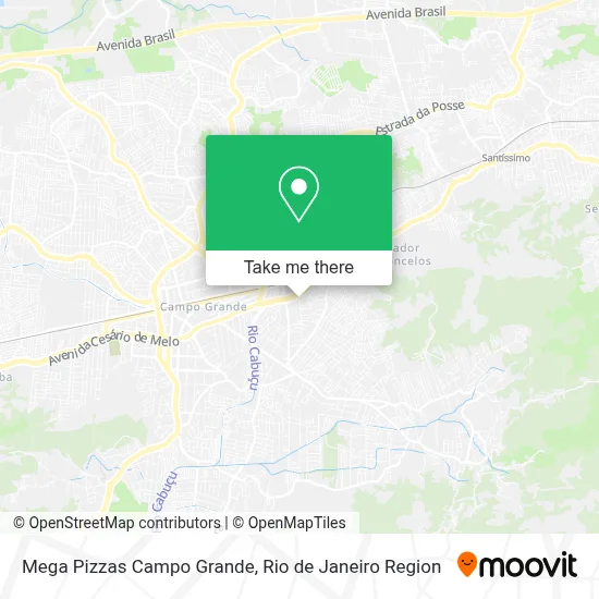 Mega Pizzas Campo Grande map