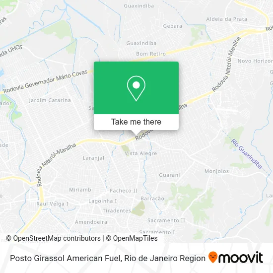 Posto Girassol American Fuel map