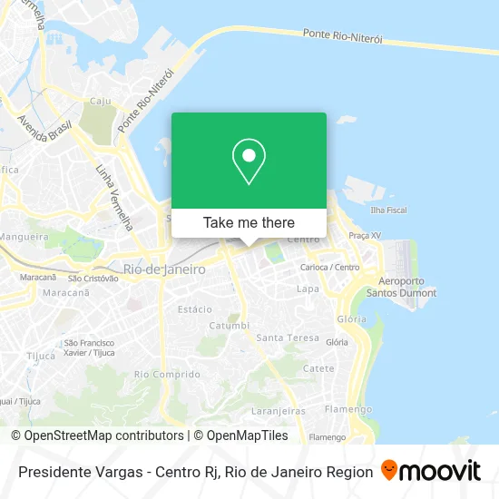 Presidente Vargas - Centro Rj map