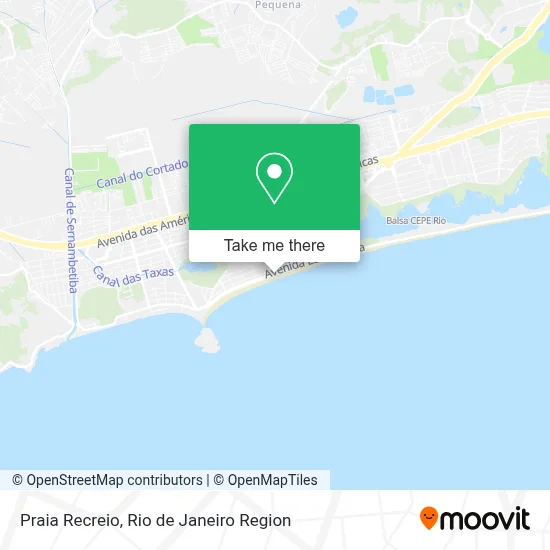 Praia Recreio map