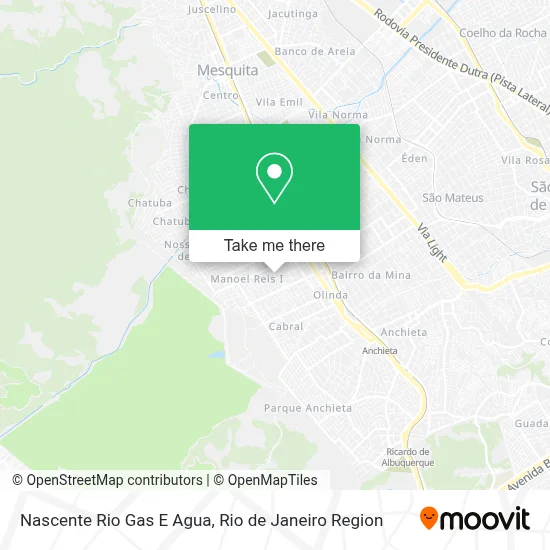 Nascente Rio Gas E Agua map