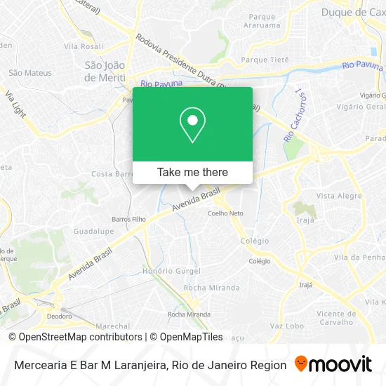 Mercearia E Bar M Laranjeira map