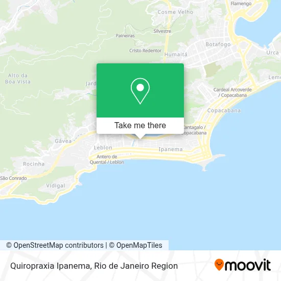 Quiropraxia Ipanema map