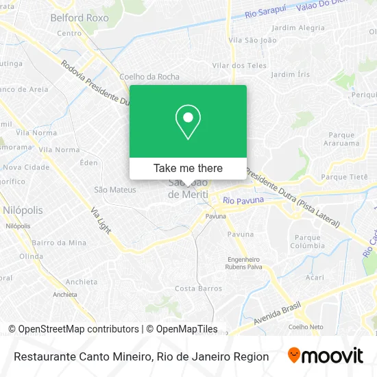 Restaurante Canto Mineiro map