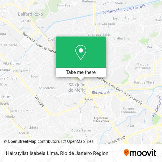 Hairstylist Isabela Lima map