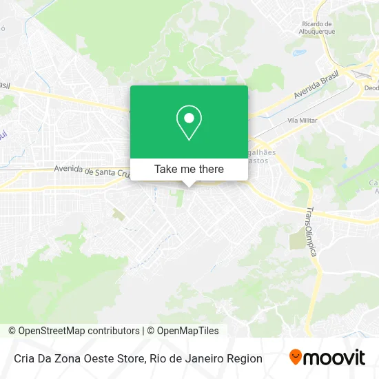 Cria Da Zona Oeste Store map