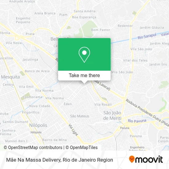 Mãe Na Massa Delivery map