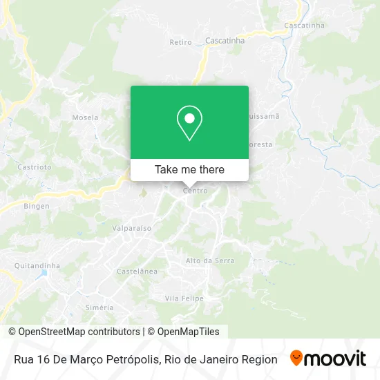 Rua 16 De Março Petrópolis map