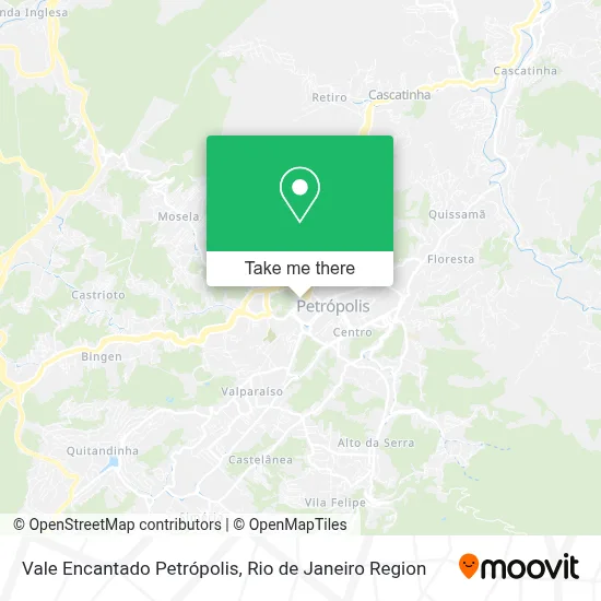 Vale Encantado Petrópolis map