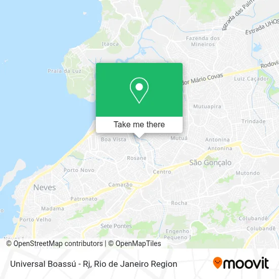 Universal Boassú - Rj map