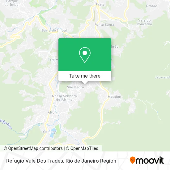 Refugio Vale Dos Frades map