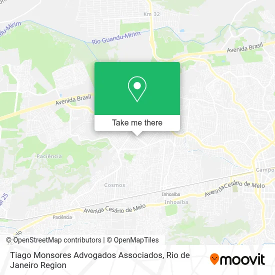 Tiago Monsores Advogados Associados map