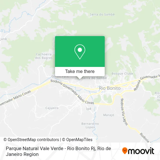 Parque Natural Vale Verde - Rio Bonito Rj map