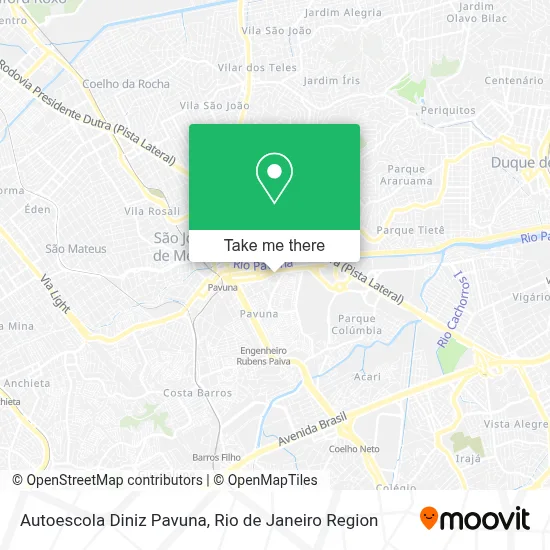 Autoescola Diniz Pavuna map