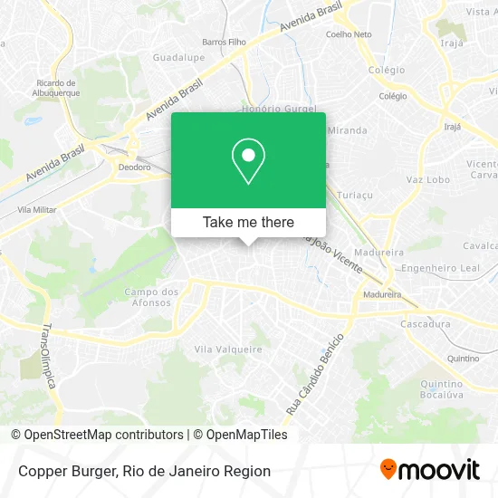 Copper Burger map