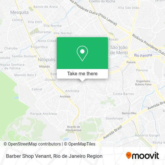 Barber Shop Venant map