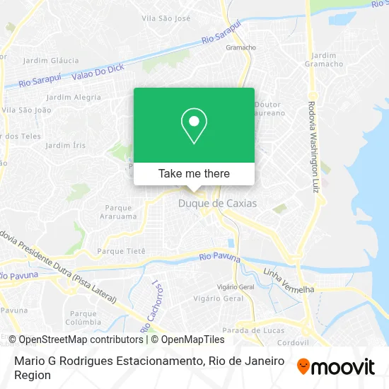 Mario G Rodrigues Estacionamento map
