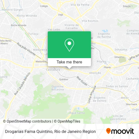 Drogarias Fama Quintino map