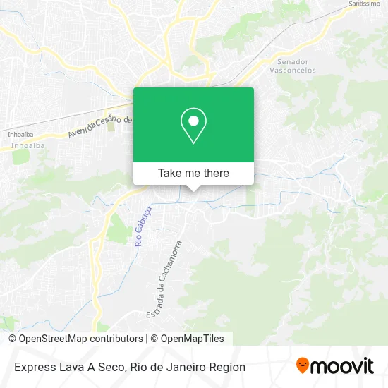 Express Lava A Seco map
