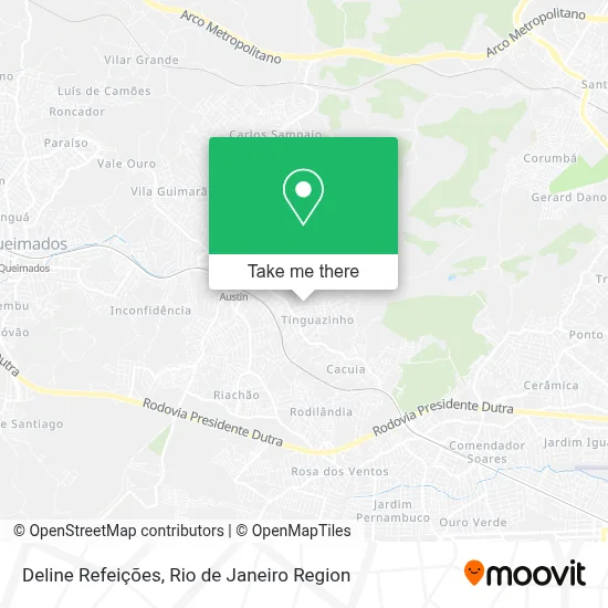 Deline Refeições map