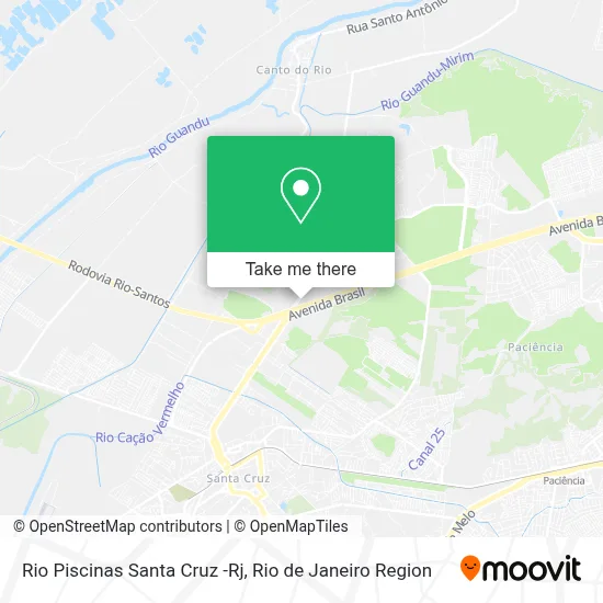 Rio Piscinas Santa Cruz -Rj map