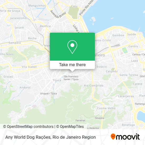 Any World Dog Rações map
