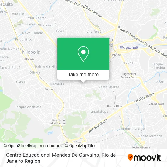 Centro Educacional Mendes De Carvalho map