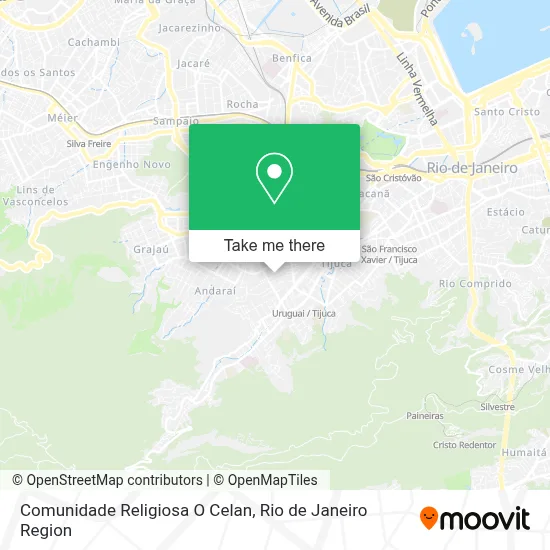 Comunidade Religiosa O Celan map
