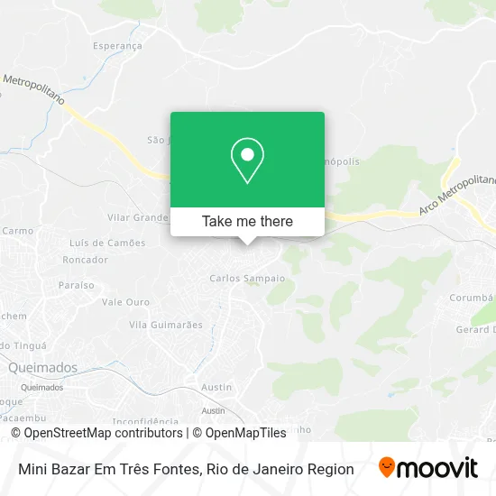 Mini Bazar Em Três Fontes map