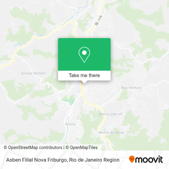 Asben Filial Nova Friburgo map