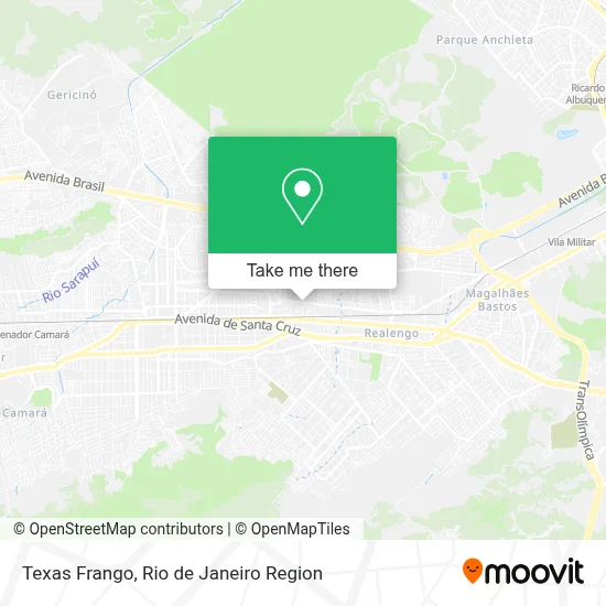 Texas Frango map