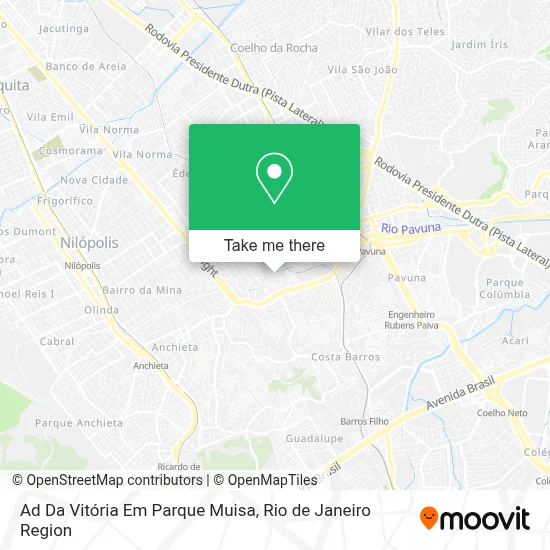 Ad Da Vitória Em Parque Muisa map