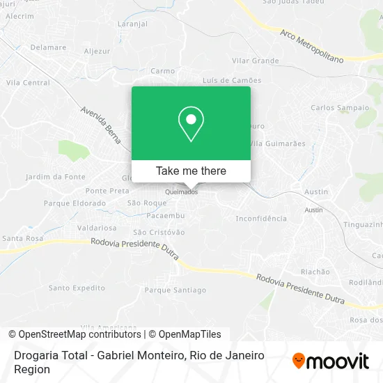 Drogaria Total - Gabriel Monteiro map