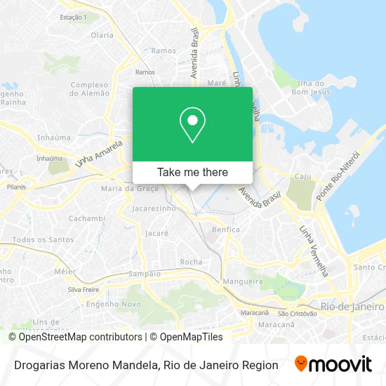 Drogarias Moreno Mandela map