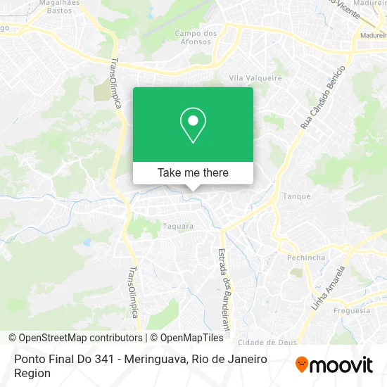 Ponto Final Do 341 - Meringuava map