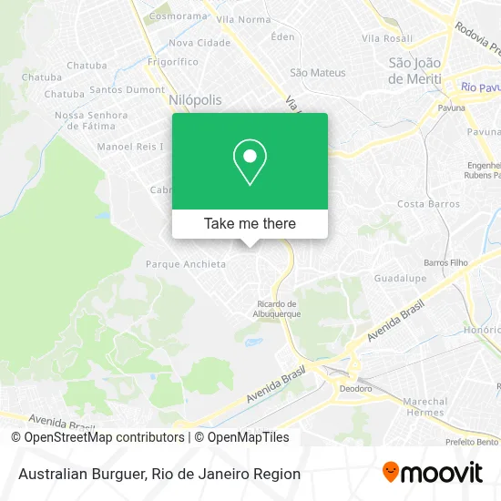 Australian Burguer map