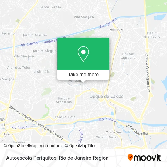 Autoescola Periquitos map