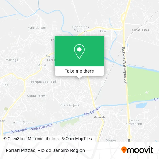 Ferrari Pizzas map