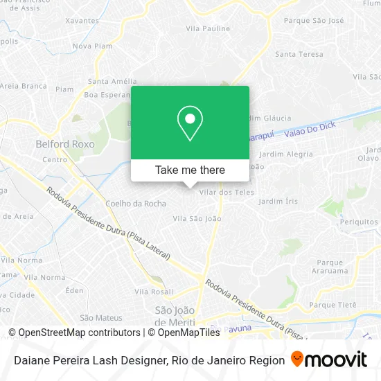 Daiane Pereira Lash Designer map