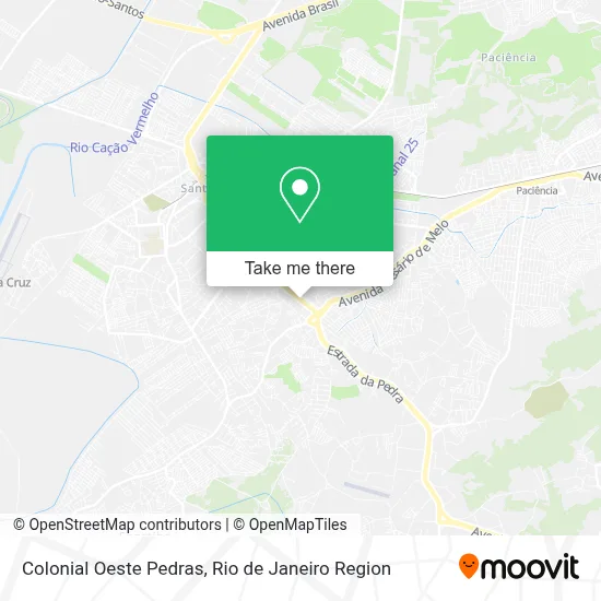 Colonial Oeste Pedras map