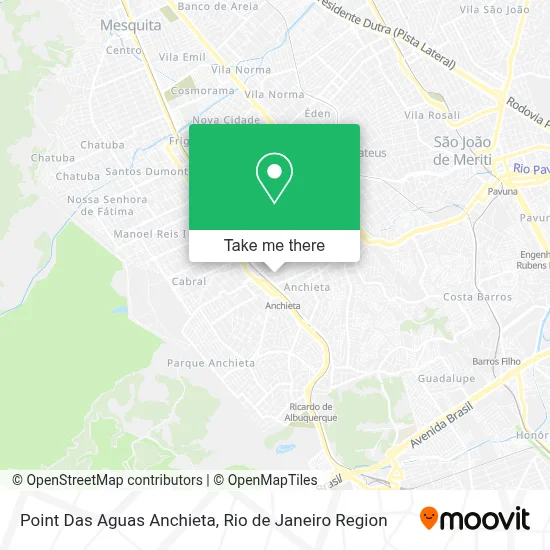 Point Das Aguas Anchieta map