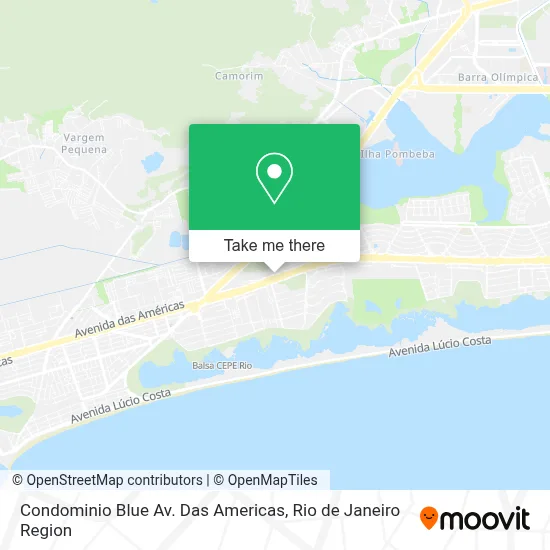 Condominio Blue Av. Das Americas map