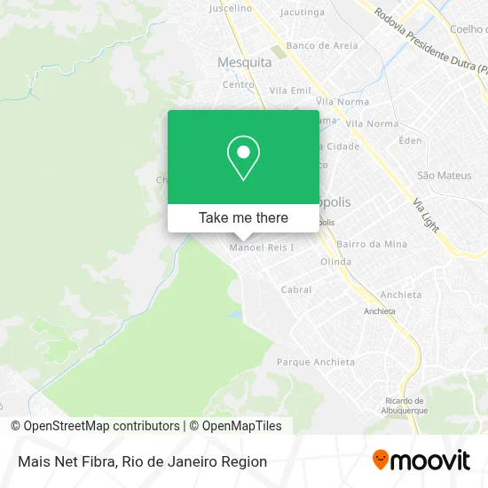 Mais Net Fibra map