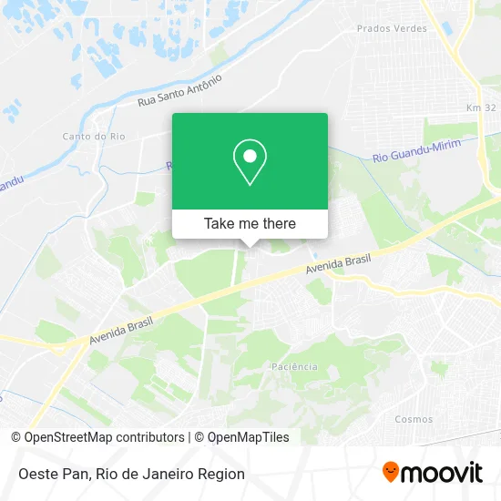 Oeste Pan map