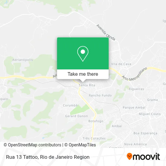 Rua 13 Tattoo map