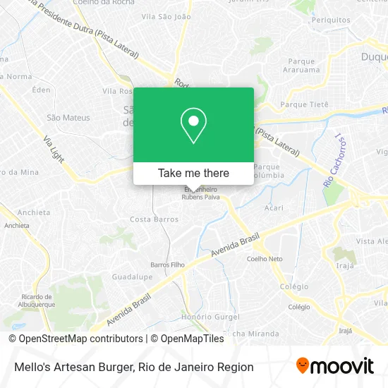 Mello's Artesan Burger map