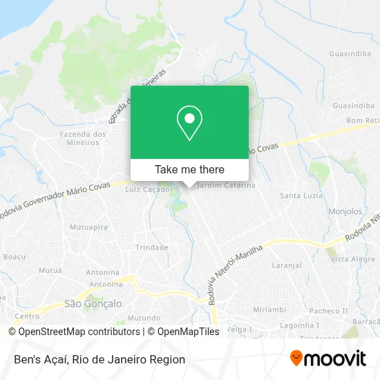 Ben's Açaí map