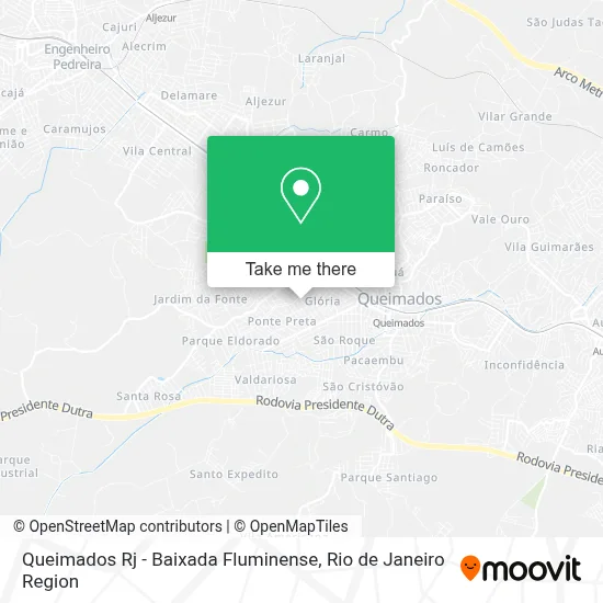 Queimados Rj - Baixada Fluminense map
